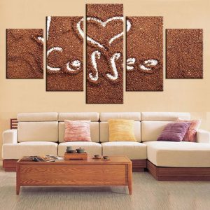 Coffee Draw Love - Nature 5 Panel Canvas Art Wall Decor