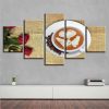 Coffee Drinks 6 - Kitchen 5 Panel Canvas Art Wall Decor