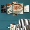 Coffee Drinks 7 - Kitchen 5 Panel Canvas Art Wall Decor