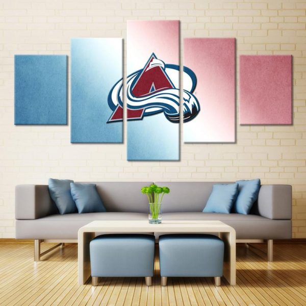 Colorado Avalanche Logo - Sport 5 Panel Canvas Art Wall Decor