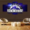 Colorado Rockies Blue - Sport 5 Panel Canvas Art Wall Decor