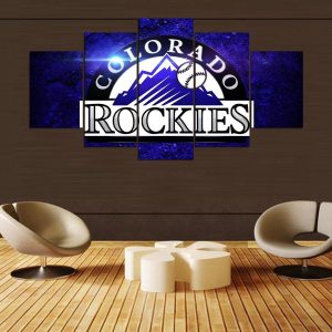 Colorado Rockies Blue - Sport 5 Panel Canvas Art Wall Decor