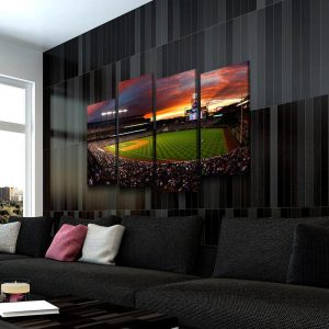 Colorado Rockies Stadium Baseball 4 Pieces - 4 Panel Canvas Art Wall Decor