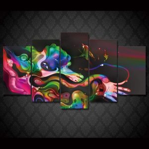 Colorful 1 - Abstract 5 Panel Canvas Art Wall Decor