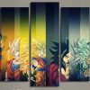 Colorful Dragon Ball Cast Anime - 5 Panel Canvas Art Wall Decor