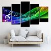 Colorfull Notes Music - 5 Panel Canvas Art Wall Decor