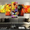 Colorn Lion - Abstract Animal 5 Panel Canvas Art Wall Decor