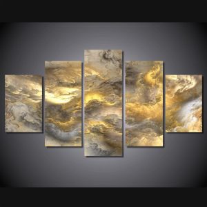 Colors Clouds 5 - Abstract 5 Panel Canvas Art Wall Decor