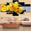 Colourful Flowers 14 - Nature 5 Panel Canvas Art Wall Decor