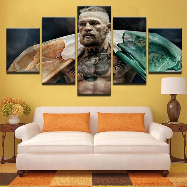 Conor McGregor Put On Flag Celebrityn - 5 Panel Canvas Art Wall Decor