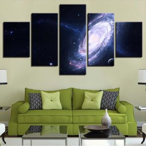 Cosmic Planetary Vortex 4 - Space 5 Panel Canvas Art Wall Decor