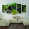 Covered Bridge - Nature 5 Panel Canvas Art Wall Decor