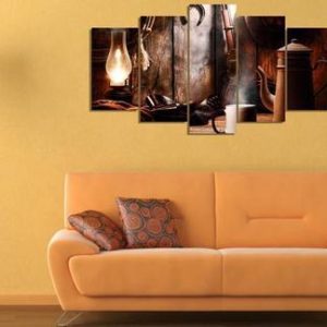 Cowboy Gun - Army 5 Panel Canvas Art Wall Decor