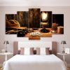 Cowboy Room - Abstract 5 Panel Canvas Art Wall Decor