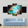 Crab Nebula - Space 5 Panel Canvas Art Wall Decor