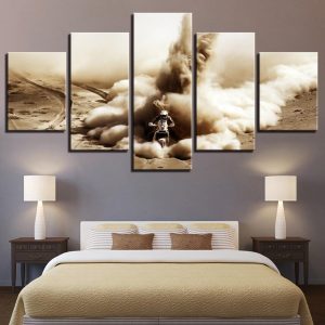 Cross-Country Motorcycle 1 - Automative 5 Panel Canvas Art Wall Decor