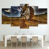 Cross-Country Motorcycle - Automative 5 Panel Canvas Art Wall Decor