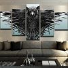 Crow - Abstract 5 Panel Canvas Art Wall Decor