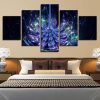 Crystal Flower - Abstract 5 Panel Canvas Art Wall Decor