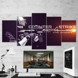 Csgo Counter Strike Global Offensive 04 - Gaming 5 Panel Canvas Art Wall Decor