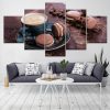 Cup of coffee 3 - Nature 5 Panel Canvas Art Wall Decor