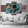 Cup of coffee 7 - Nature 5 Panel Canvas Art Wall Decor