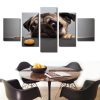 Cute Dog Face - Animal 5 Panel Canvas Art Wall Decor