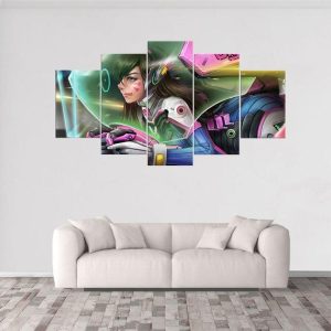 D.Va Overwatch 2 - Gaming 5 Panel Canvas Art Wall Decor