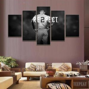 DEREK JETER “RE2PECT” Sport - 5 Panel Canvas Art Wall Decor