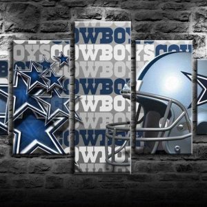 Dallas Cowboys Football - 5 Panel Canvas Art Wall Decor