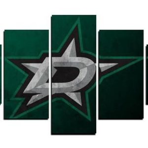 Dallas Stars Nhl Team Logo - Sport 5 Panel Canvas Art Wall Decor