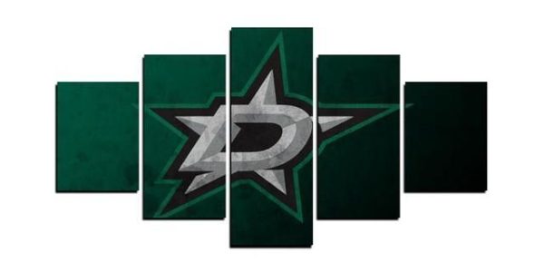 Dallas Stars Nhl Team Logo - Sport 5 Panel Canvas Art Wall Decor