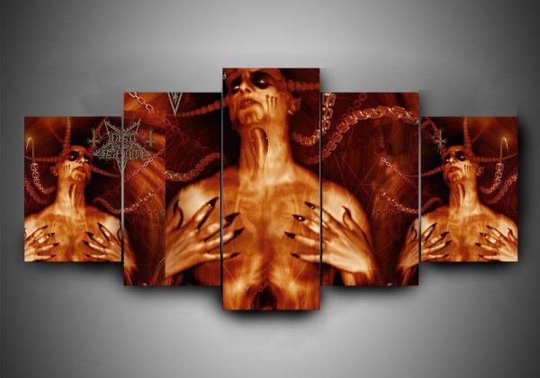 Dark Funeral 1 - Music 5 Panel Canvas Art Wall Decor