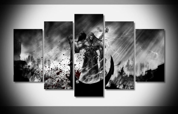 Darksiders Death Gaming - 5 Panel Canvas Art Wall Decor