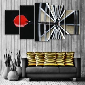 Dartboard - Sport 5 Panel Canvas Art Wall Decor