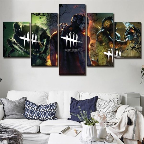 Dead By Daylight Gaming - 5 Panel Canvas Art Wall Decor