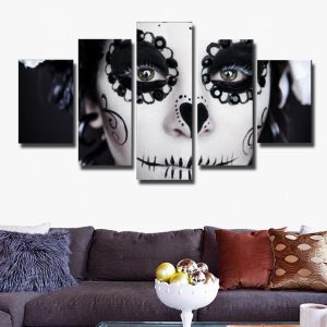 Dead Of The Face 6 - Abstract 5 Panel Canvas Art Wall Decor