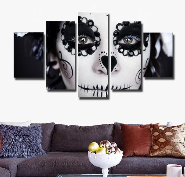 Dead Of The Face 6 - Abstract 5 Panel Canvas Art Wall Decor