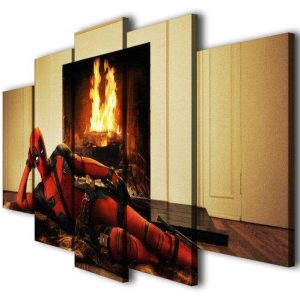 Deadpool 05 - Dc 5 Panel Canvas Art Wall Decor