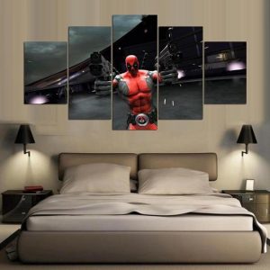 Deadpool 08 - Dc 5 Panel Canvas Art Wall Decor