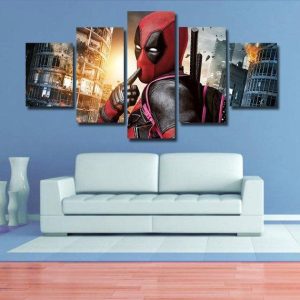 Deadpool 31- Dc 5 Panel Canvas Art Wall Decor