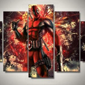 Deadpool Comics - Dc 5 Panel Canvas Art Wall Decor