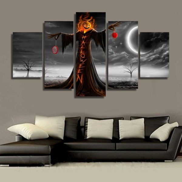 Death Balance - Halloween 5 Panel Canvas Art Wall Decor