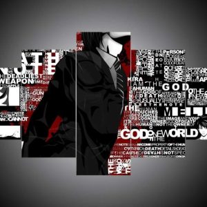 Death Note 2 - Anime 5 Panel Canvas Art Wall Decor