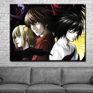 Death Note Group - Anime 5 Panel Canvas Art Wall Decor