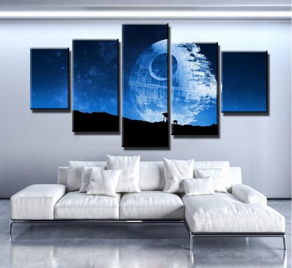 Death Star Movie - 5 Panel Canvas Art Wall Decor