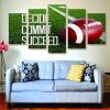 Decide Commit Succeed - Sport 5 Panel Canvas Art Wall Decor