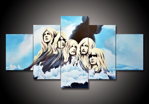 Deep Purple - Music 5 Panel Canvas Art Wall Decor