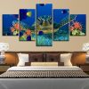 Deep Sea Turtles Animal - 5 Panel Canvas Art Wall Decor