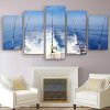 Deep Sea - Fishing 5 Panel Canvas Art Wall Decor